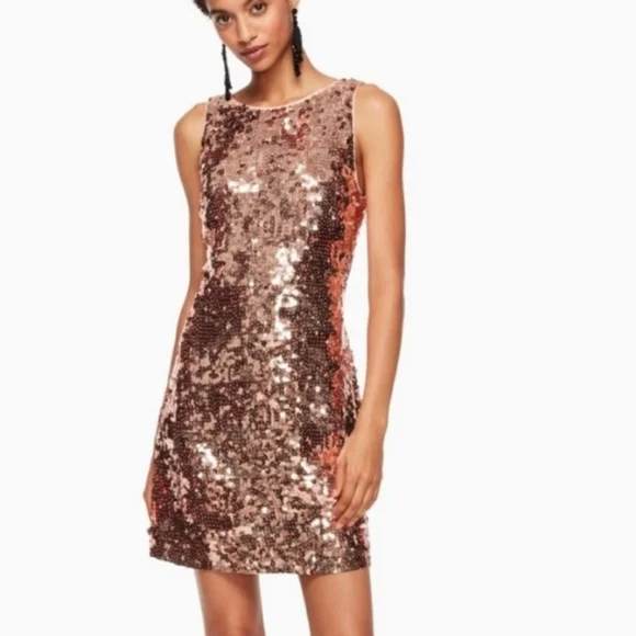 slim fit dress slacks Arden Draped Sequin Dress – THEIA main image 0